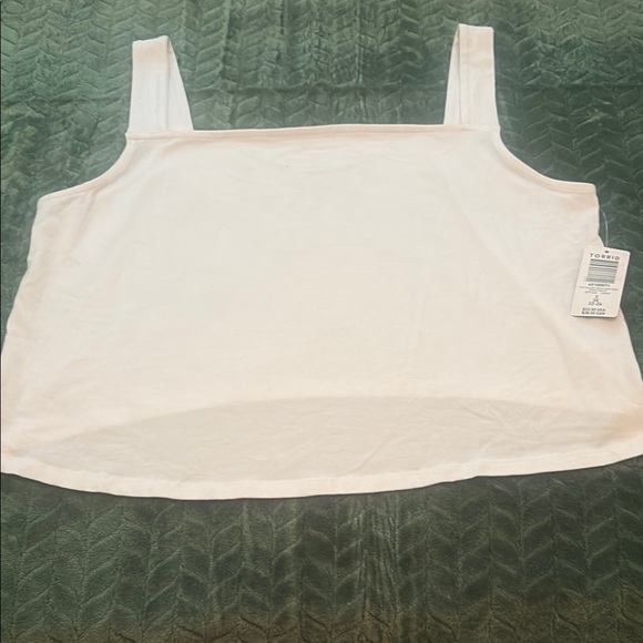 NWT Torrid Foxy Square Neck Crop Tank Top Bright White 3X - Picture 1 of 6